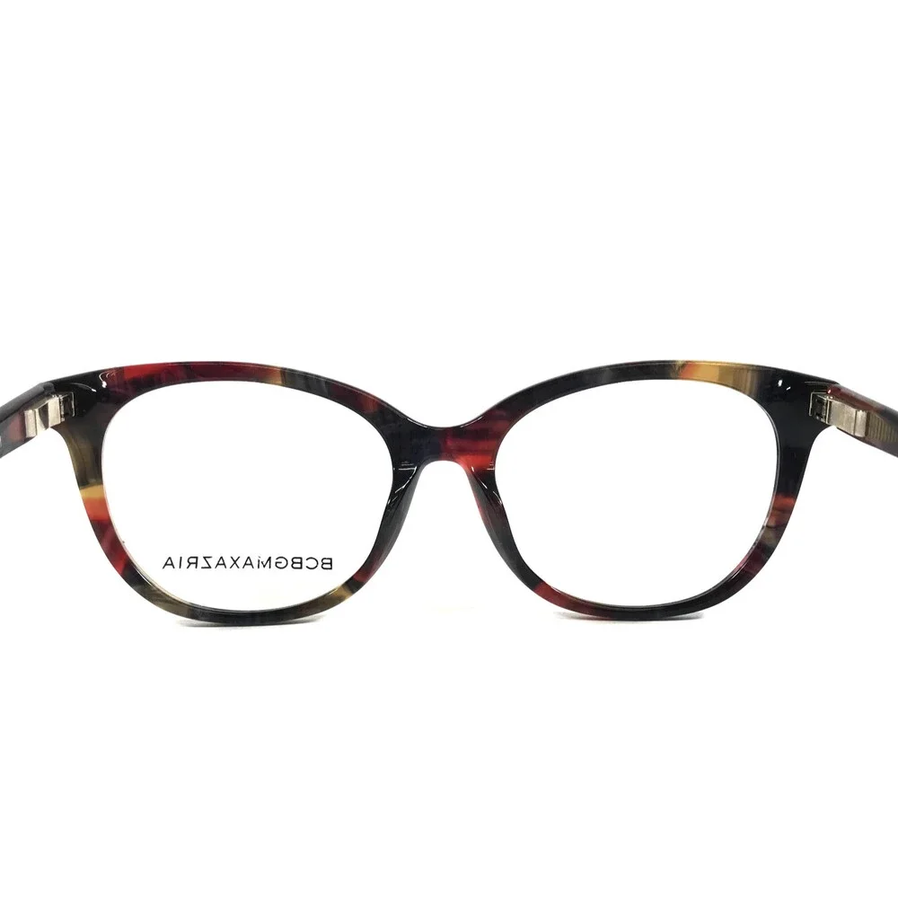 BCBGMAXAZRIA Eyeglasses Frames SERISSA BLACK WINE MULTI Cat Eye 53-17-140